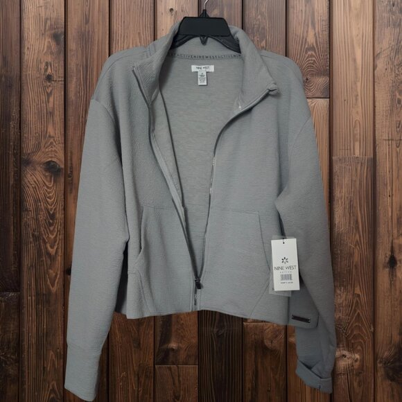 Nine West Gray Activewear Jacket – Sleek Comfort - Picture 3 of 7